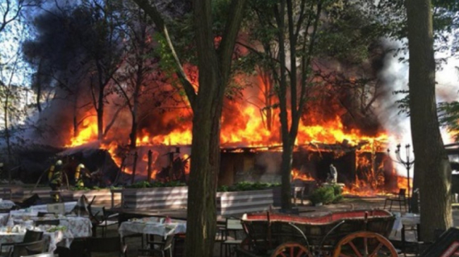 Incendiu de proporții într-un local din Odessa