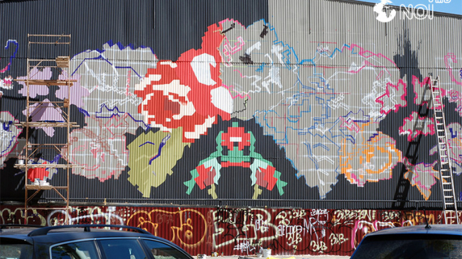 În centrul Capitalei a apărut o pictură murală cu elemente naționale