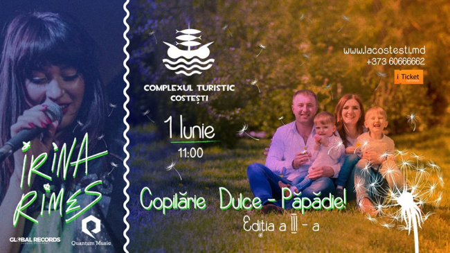 Pe 1 iunie, distrează-ți copiii la Festivalul "Copilărie - Dulce Păpădie"