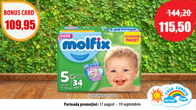 Super ofertă de la Molfix! Cumpără scutece la preț avantajos