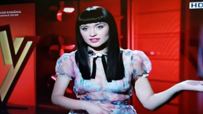 Irina Rimes a recitat o poezie cu accent moldovenesc la Vocea României