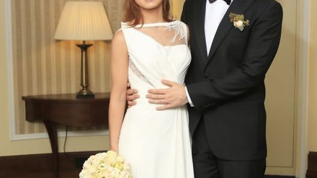 Iată ce rochie de mireasă a îmbrăcat Iulia Savicheva  la cununie