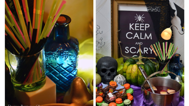 Olga Baiciurina: Halloween table decoration - decorarea unei petreceri de Halloween organizată acasă