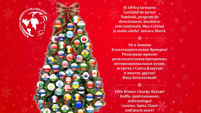 Clubul Internaţional al Femeilor organizează duminică un tîrg de caritate