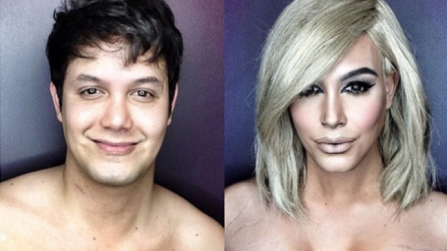 Мужчина с помощью макияжа перевоплощается в Ким Кардашьян, Бейонсе и других знаменитостей