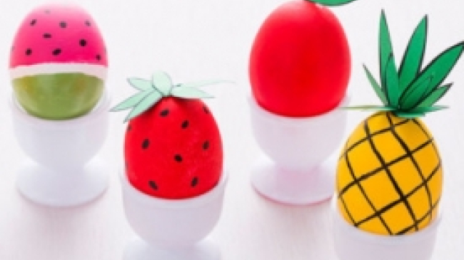 Фрукты из яиц: идеи пасхального декора (фото)