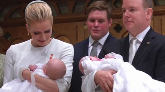 В Монако крестили близнецов княгини Шарлен
