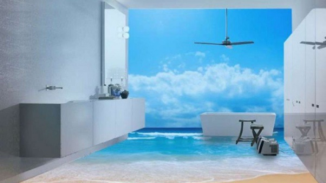 Новый тренд в ванных комнатах! Оригинальные 3D-рисунки любую квартиру сделают уникальной
