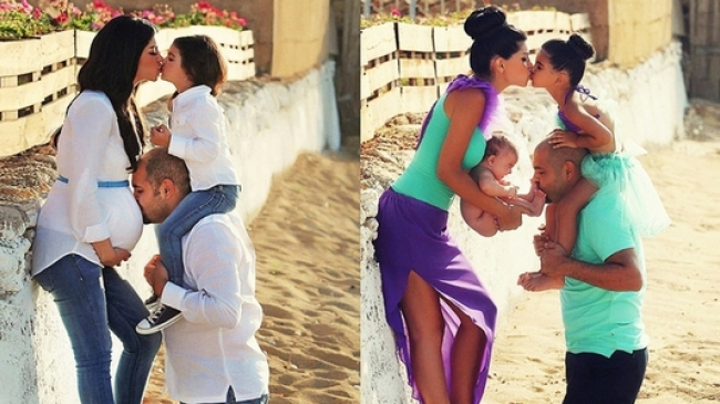 У этих родителей всё в порядке с фантазией. 10 трогательных фото до и после беременности