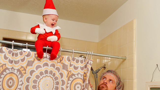 Отец шестерых детей превратил своего сына в милого рождественского эльфа
