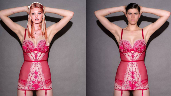 Сексуальная девушка с "мужским" лицом стала моделью