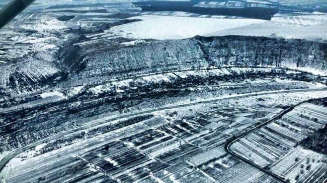 Заснеженный Старый Оргеев показали с высоты птичьего полета