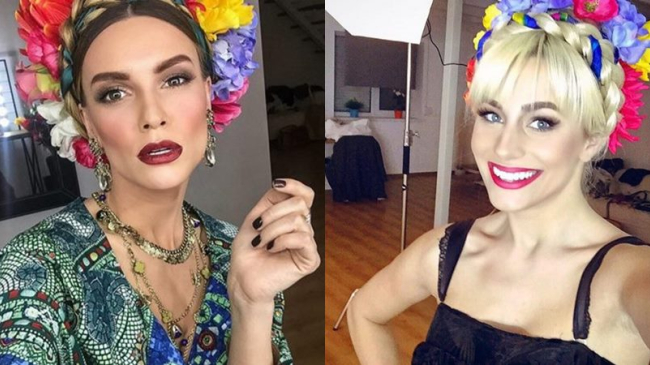 Natalia Gordienko și Olia Tira au testat look-uri inspirate de Frida Kahlo